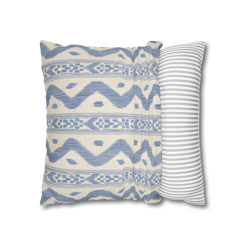 Coastal Boho Square Pillowcase - Spun Polyester with Chic Pattern