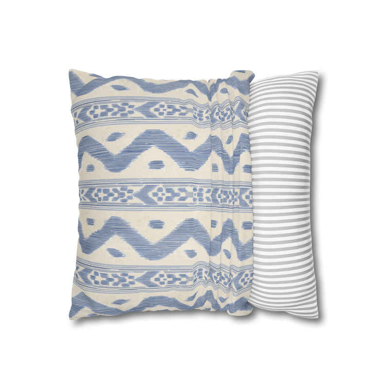 Coastal Boho Square Pillowcase - Spun Polyester with Chic Pattern