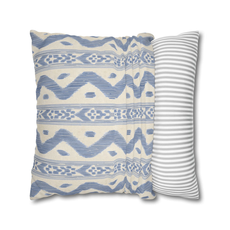 Coastal Boho Square Pillowcase - Spun Polyester with Chic Pattern