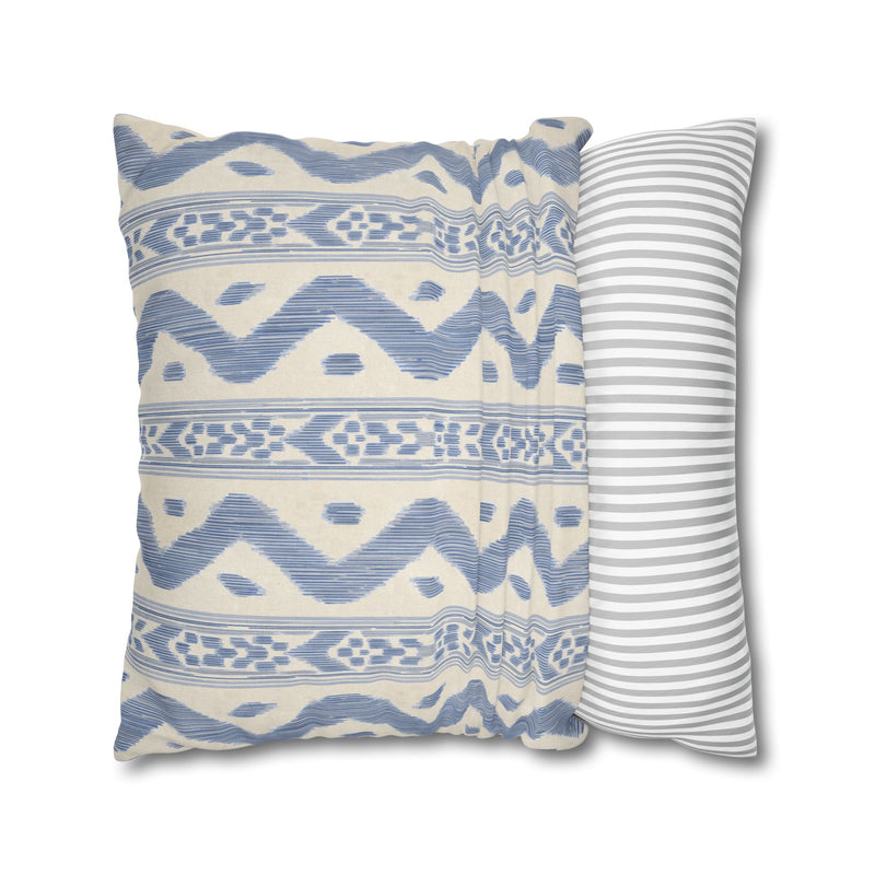 Coastal Boho Square Pillowcase - Spun Polyester with Chic Pattern