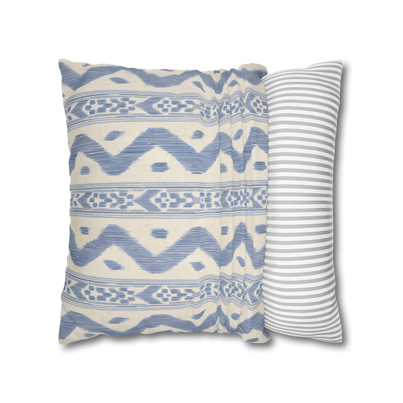 Coastal Boho Square Pillowcase - Spun Polyester with Chic Pattern
