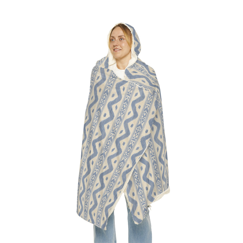 Cozy Patterned Snuggle Blanket with Hood