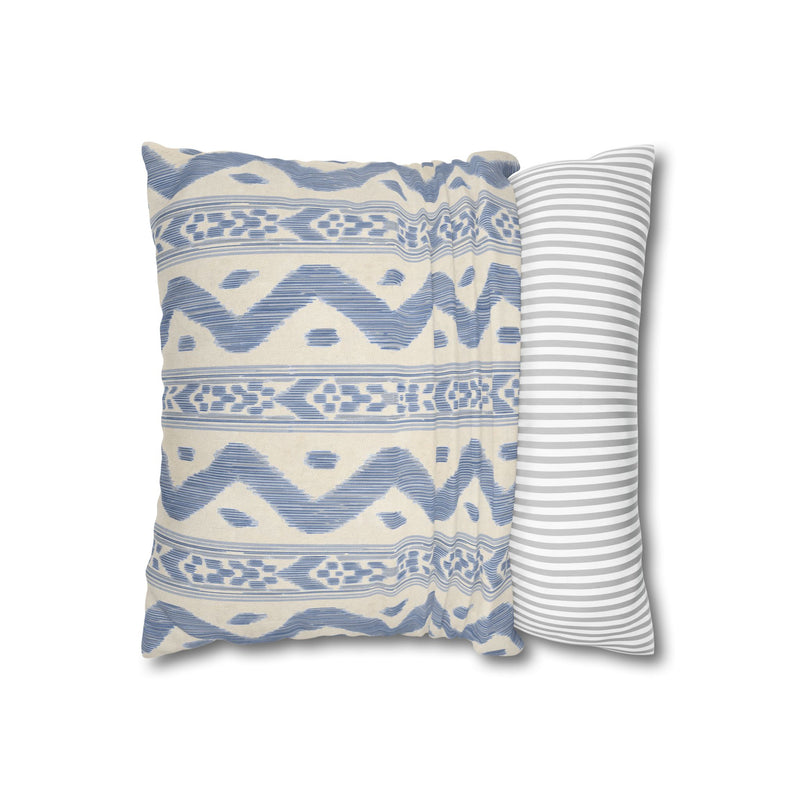 Coastal Boho Square Pillowcase - Spun Polyester with Chic Pattern