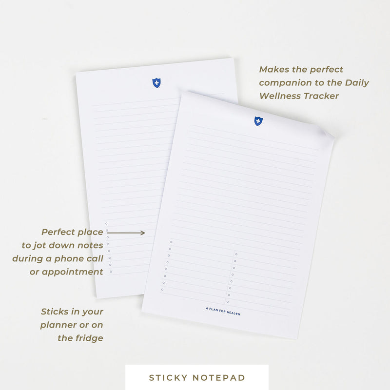 Notepad • Sticky • A Plan for Health