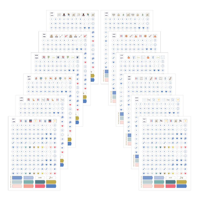 Planificador semanal de una página • Sin fecha • Bella