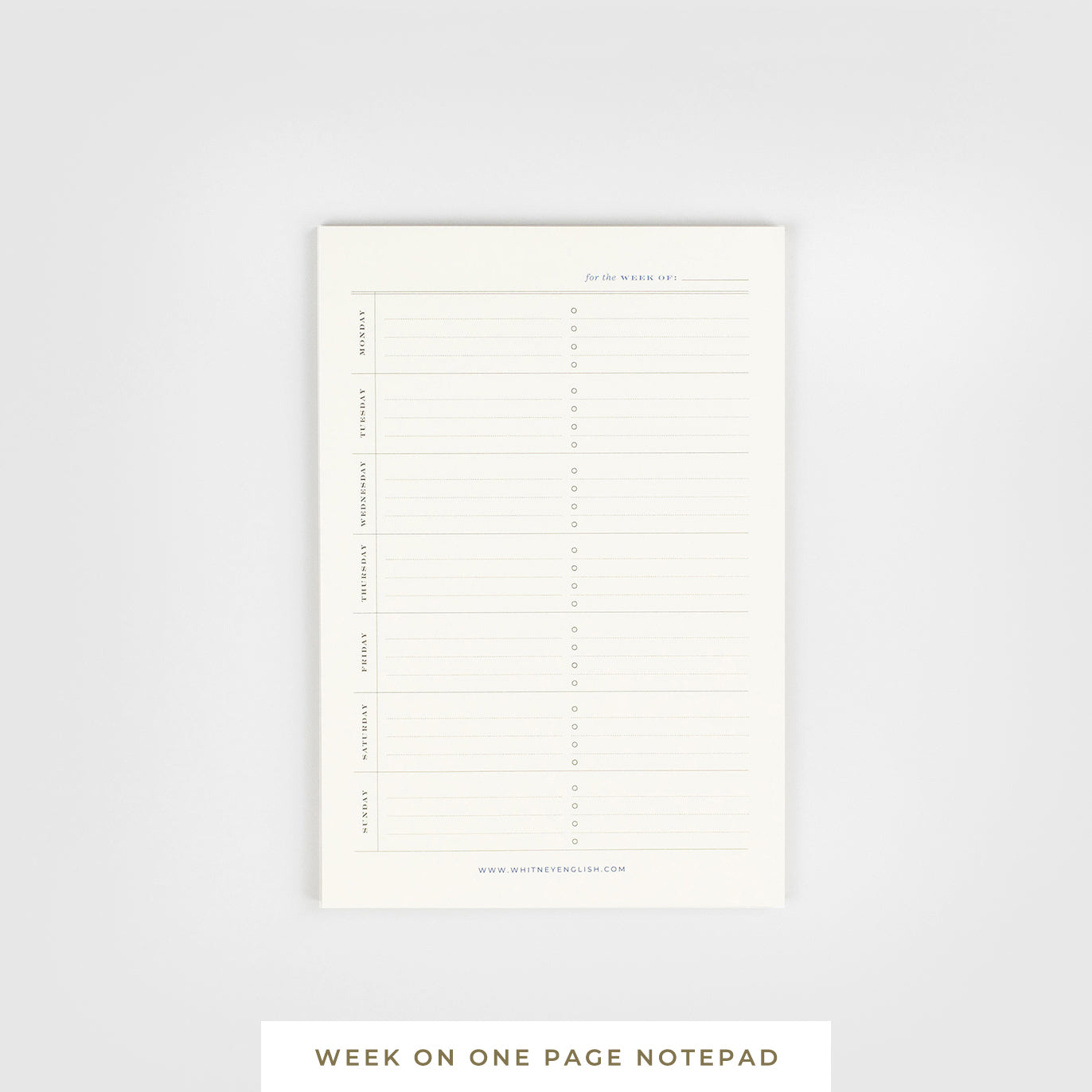 Notepad • Sticky • Week on One Page