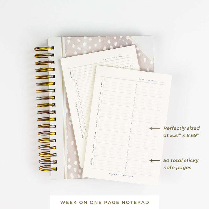 Bloc de notas • Adhesivo • Semana en una página