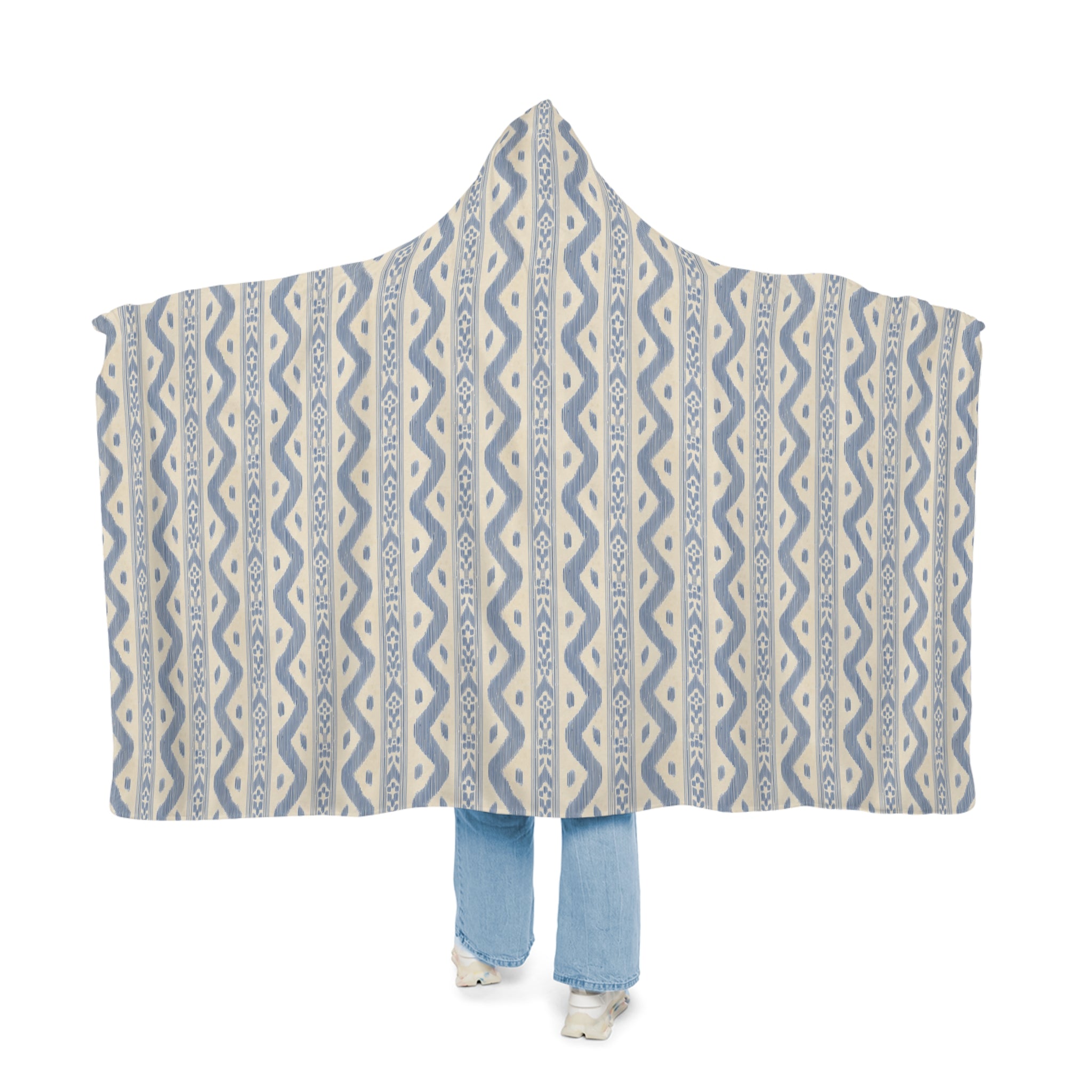 Cozy Patterned Snuggle Blanket with Hood