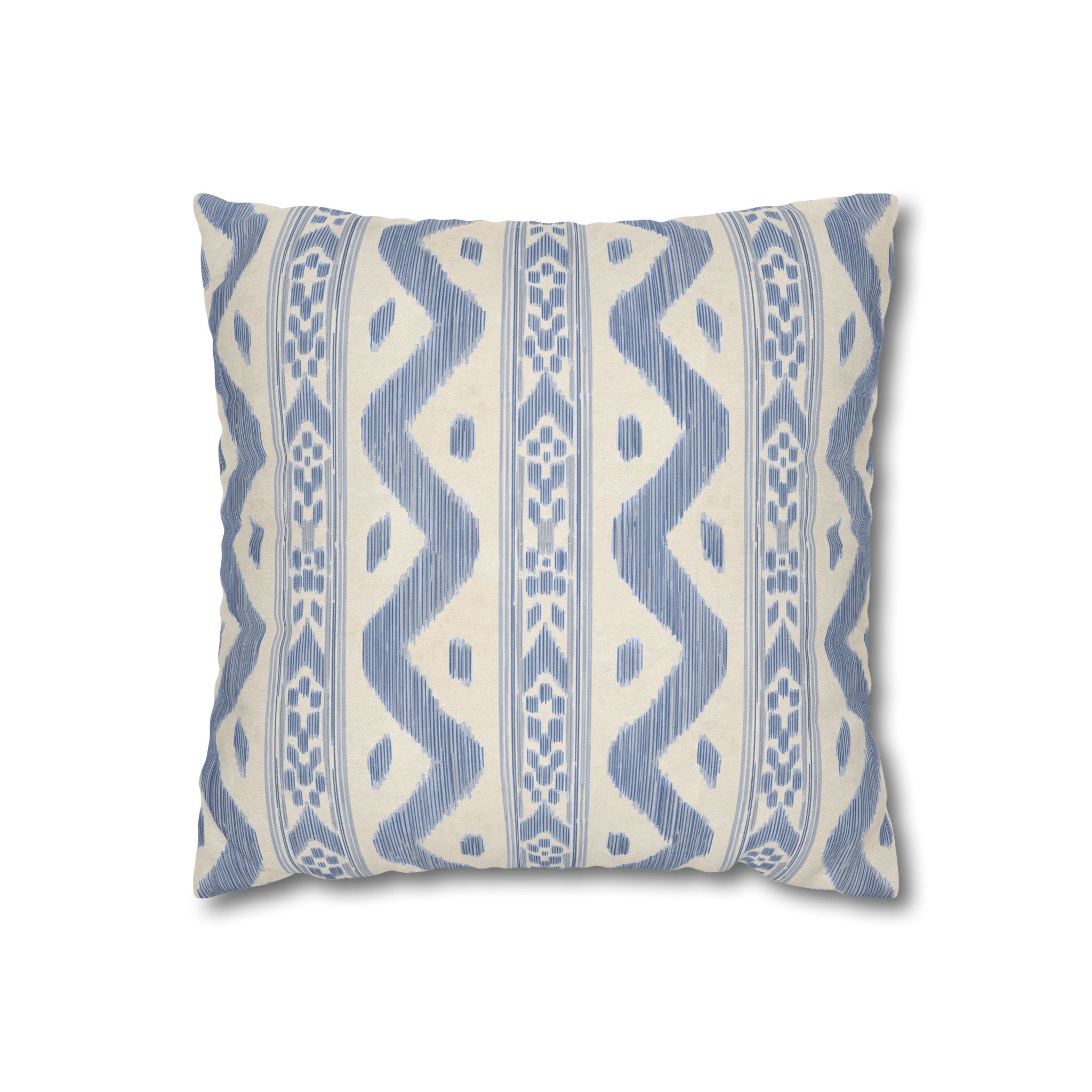 Coastal Boho Square Pillowcase - Spun Polyester with Chic Pattern