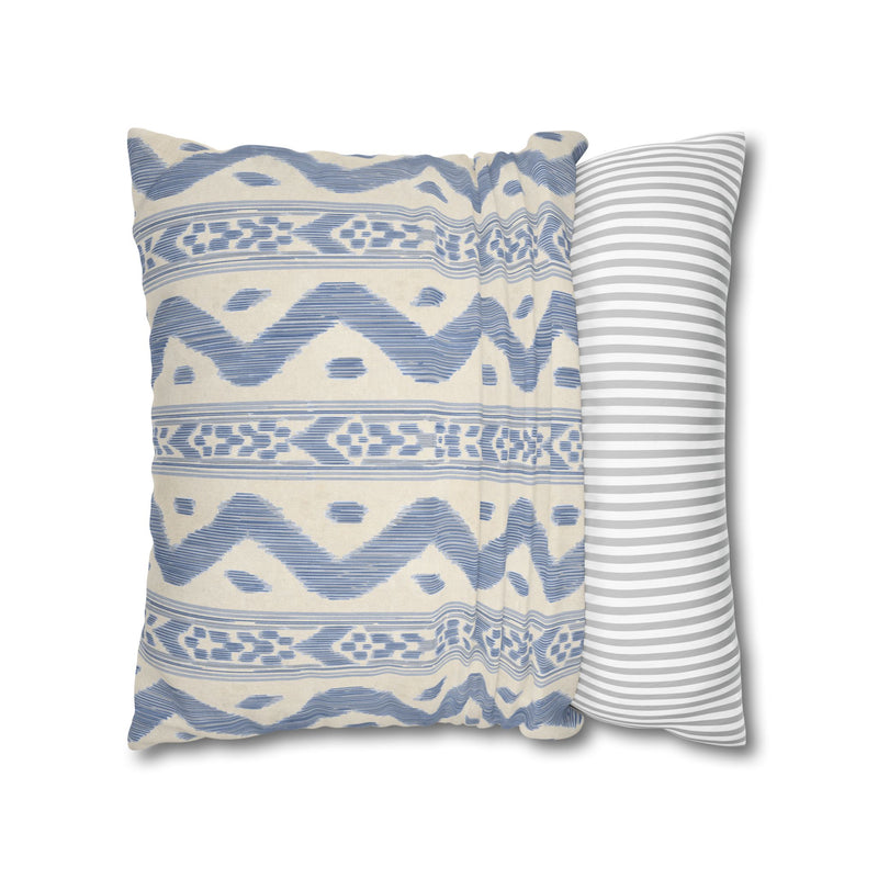 Coastal Boho Square Pillowcase - Spun Polyester with Chic Pattern