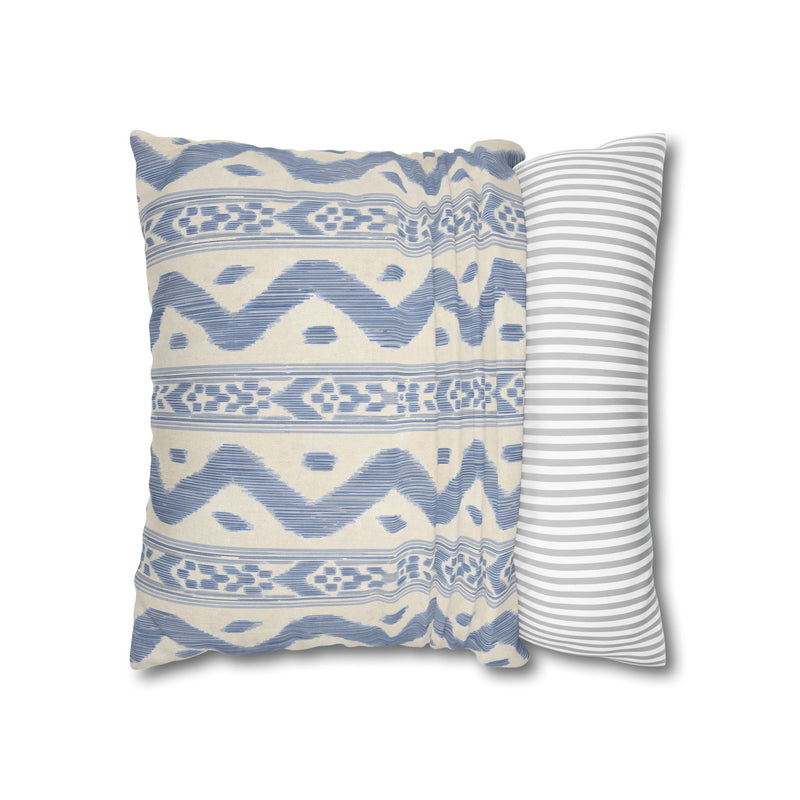 Coastal Boho Square Pillowcase - Spun Polyester with Chic Pattern