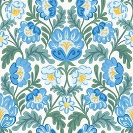 Aesthetic Damask Blue