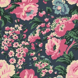 American Chintz Navy  Pink