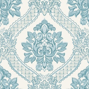 Antoinette Damask Blues...