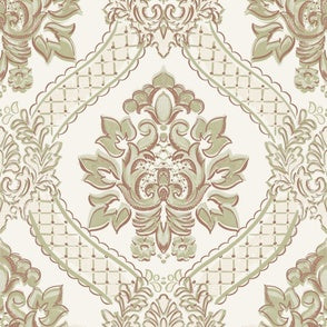 Antoinette Damask Khaki