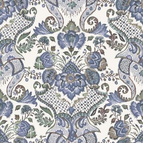 Arabian Damask Blue and...