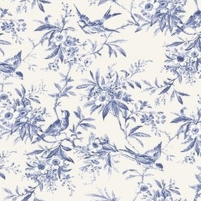 Bird Toile Original Blu...