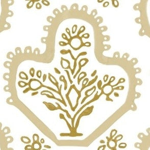 Blair Block Print Gold Tan