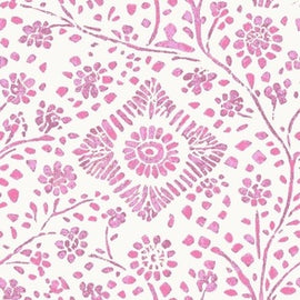 Block Print Tile Dark Pink