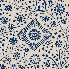 Block Print Tile Monarc...