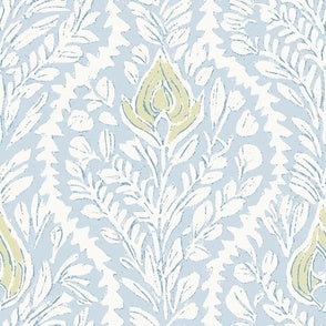 Block Print Vine Baby Blue