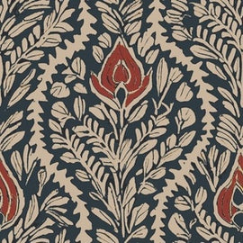 Block Print Vine Browns