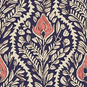 Block Print Vine Empire