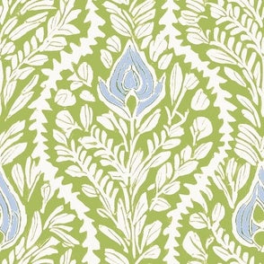 Block Print Vine Lime