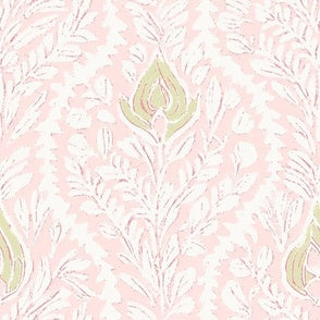 Block Print Vine Pale Pink