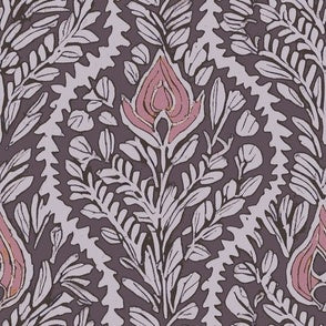 Block Print Vine Plum