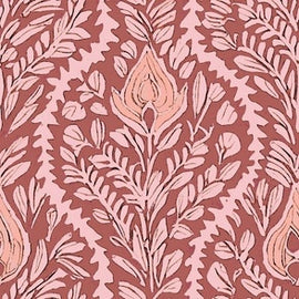 Block Print Vine Red an...