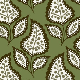 Blossom Paisley Dark Olive