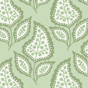 Blossom Paisley Pale Green