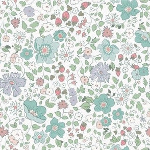 British Floral Tile 4