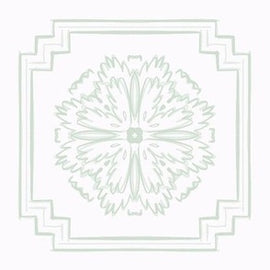 Chrysanthemum Tile Seafoam