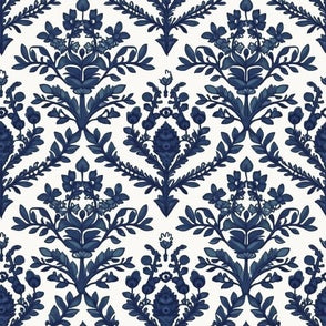 Classic Florals Deep Blue