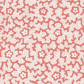 Coral Floral Dotted Nan...