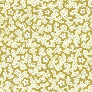 Coral Floral Dotted Ochre