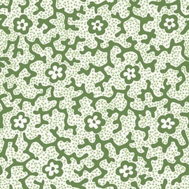 Coral Floral Dotted Olive