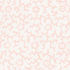 Coral Floral Dotted Shell