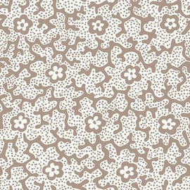 Coral Floral Dotted Taupe