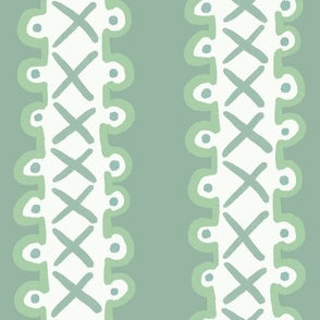 Cross Stitch Stripe Sage