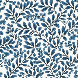 Delicate Greenery Navy