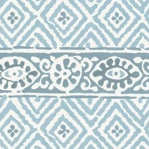 Diamond Blockprint Aqua