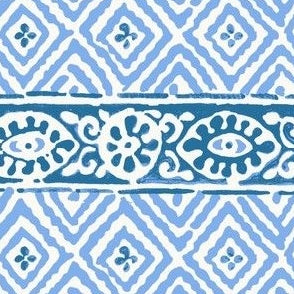 Diamond Blockprint Blue