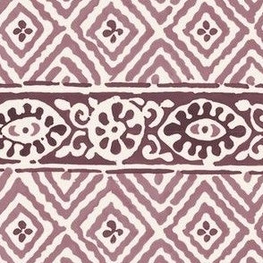 Diamond Blockprint Plum