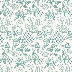 Ditsy Floral Teal