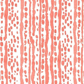 Dot Dash Stripe Salmon