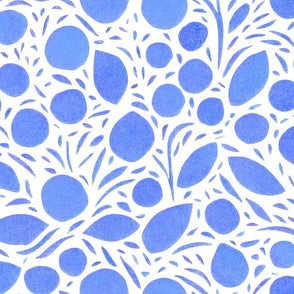 Dot Leaf Bright Blue