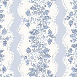 Etta Floral Stripe Delft